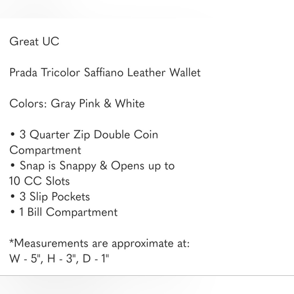 Prada Tri Color Saffiano Leather Wallet Greyish/Blue & Pink/Tan w/C.O. 🌸 - Picture 2 of 13